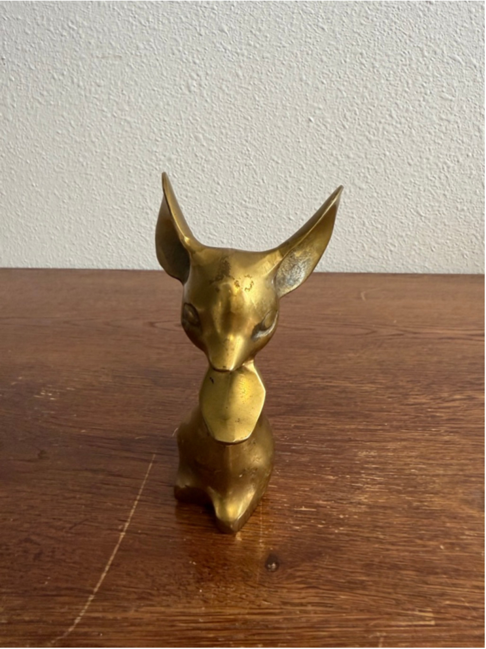 Vintage Brass Mouse Figurine MCM Mid Century Modern Hollywood Regency Small Anim